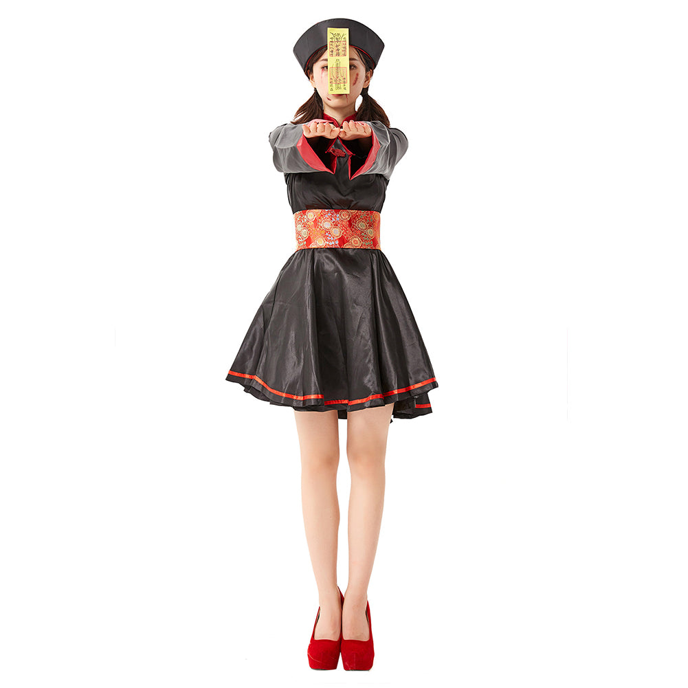 Halloween Muertos Vivientes Disfraz Zombi Chino Cosplay Carnaval Vestido para Adultos Femenino