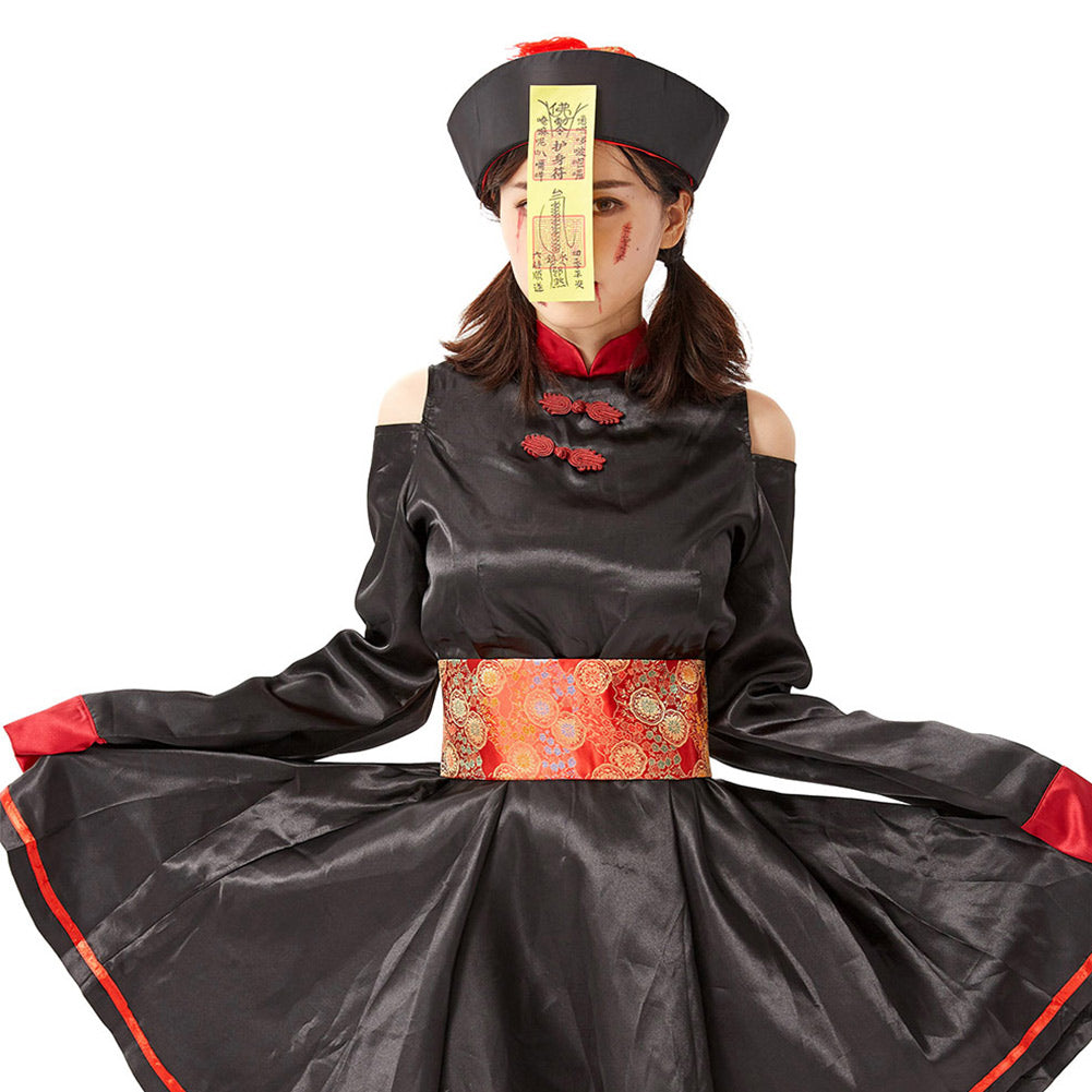 Halloween Muertos Vivientes Disfraz Zombi Chino Cosplay Carnaval Vestido para Adultos Femenino