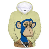 NBA Teddy simio Yacht Club Sudadera Cosplay Halloween Disfraz Carnaval Traje 3D Impreso