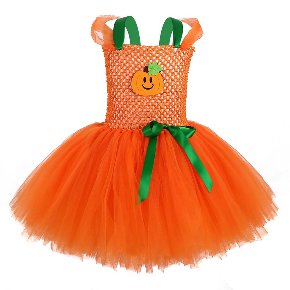 Halloween Tutu Vestido Vestido de Fiesta de Fantasma de Calabaza para Niñas