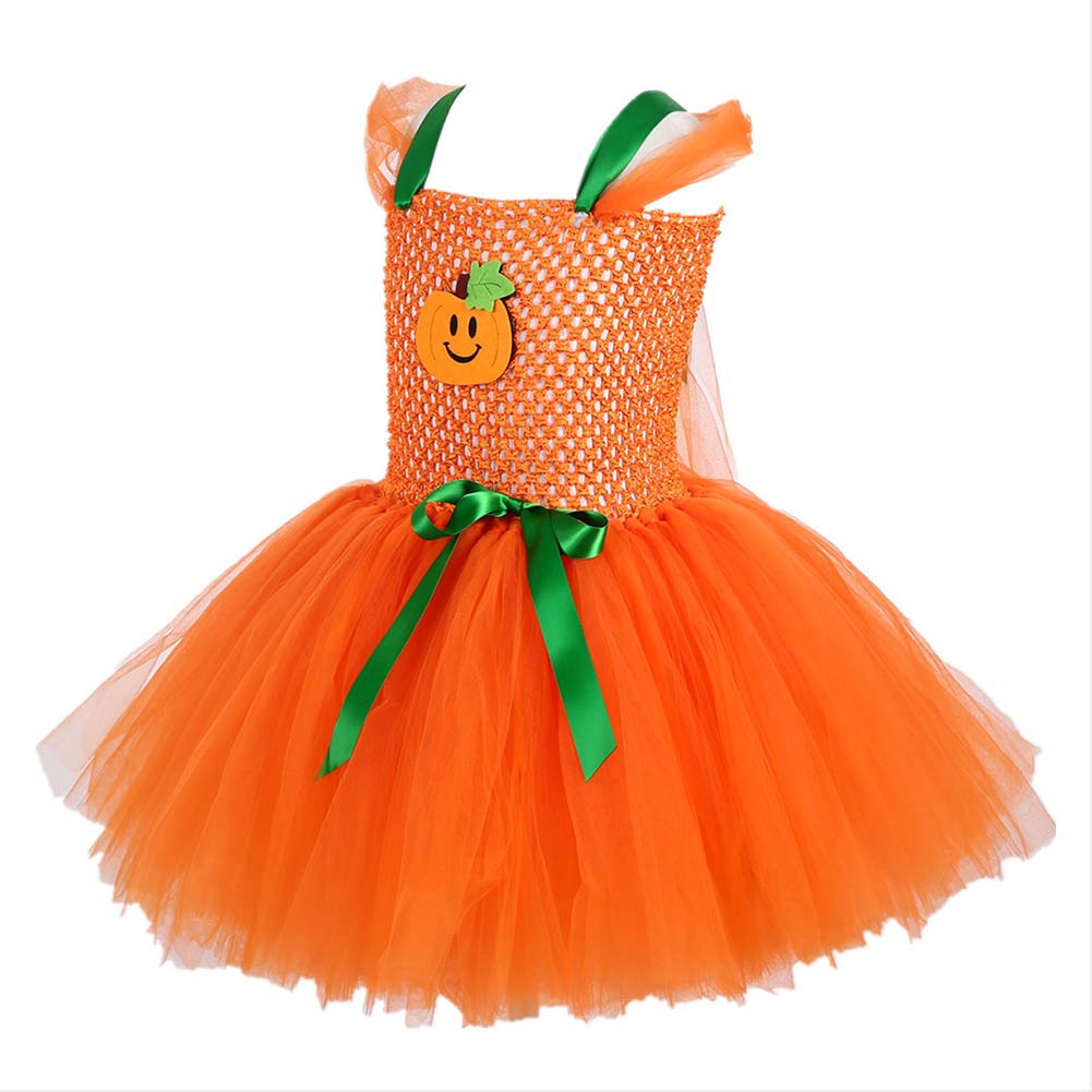 Halloween Tutu Vestido Vestido de Fiesta de Fantasma de Calabaza para Niñas