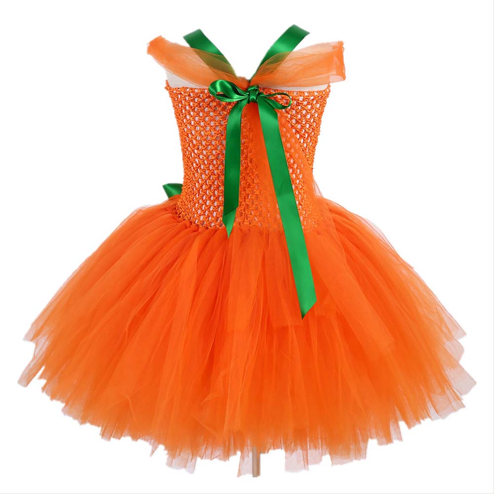 Halloween Tutu Vestido Vestido de Fiesta de Fantasma de Calabaza para Niñas