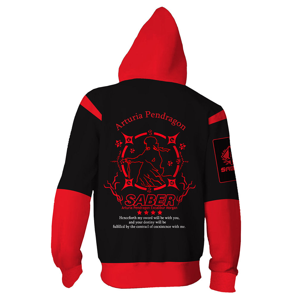 Fate/Stay Night Heaven's Feel Sudadera Altria Pendragon Alter Cosplay Sudadera con Cremallera Unisex