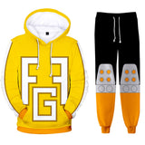Anime My Hero Academia FATGUM Toyoura Taishirou Conjunto de pantalones Sudadera con Capucha Estampada Unisex.