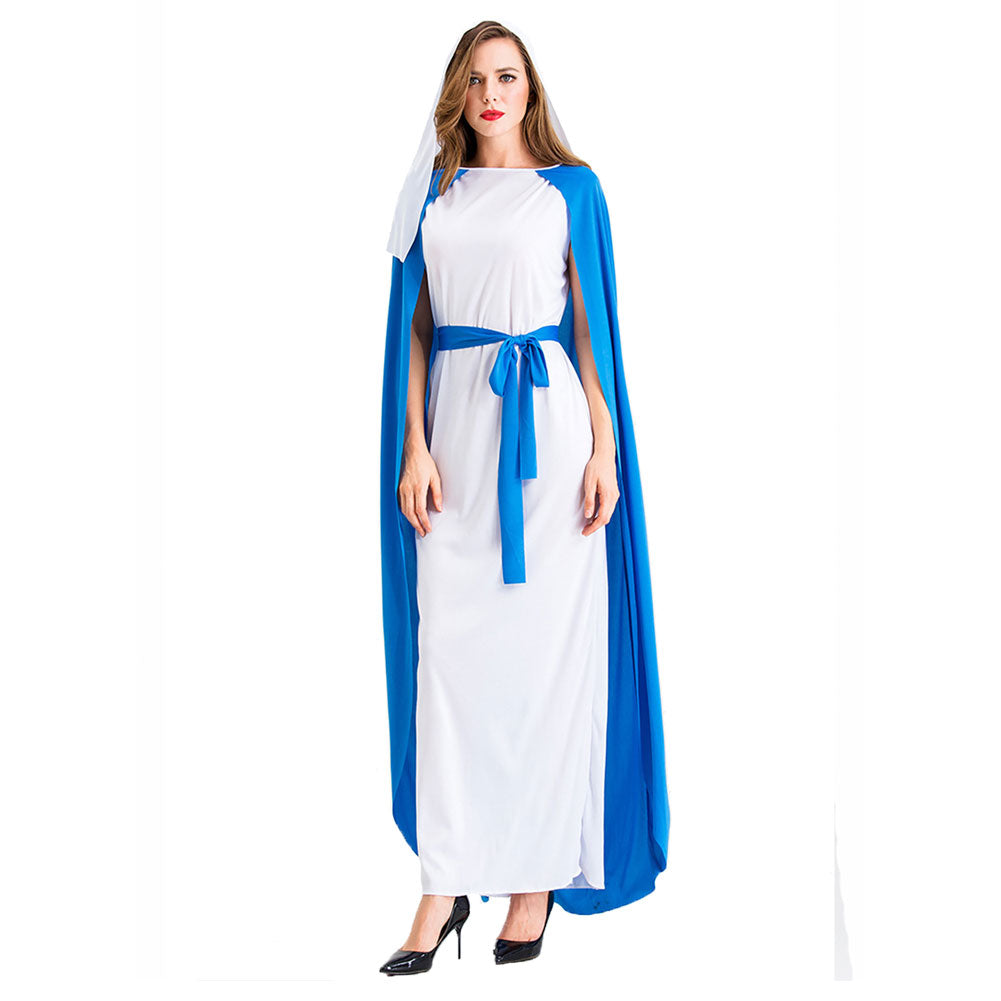 Halloween Griego Romano Cosplay Vestido de Diosa Griega de Carnaval para Adultos Femenino
