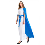 Halloween Griego Romano Cosplay Vestido de Diosa Griega de Carnaval para Adultos Femenino