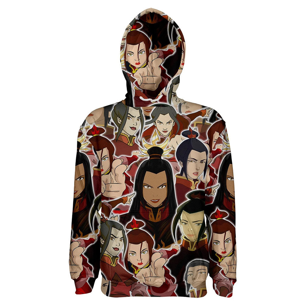 Avatar: La Leyenda de Aang Avatar: The Last Airbender Sudadera Azula Sudadera Estampada con Capucha Unisex