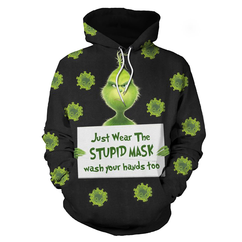 How the Grinch Stole Christmas Sudadera de Manga Larga con Capucha Ropa Casual Unisex