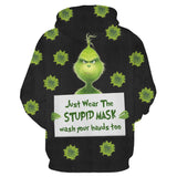 How the Grinch Stole Christmas Sudadera de Manga Larga con Capucha Ropa Casual Unisex