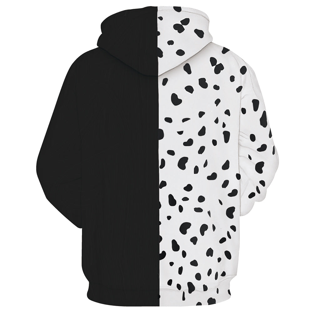 Película Cruella Sudadera 3D Impreso Cosplay Disfraz Halloween Carnaval Traje