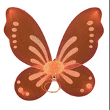 Halloween Tutu Vestido con Alas de Color Naranja y Negro Disfraz De Calabaza De Miedo para Niñas