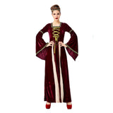 Halloween Renacimiento Retro Vestido Largo con Cuello Cuadrado y Manga Acampanada Vestido para Adultos Femenino
