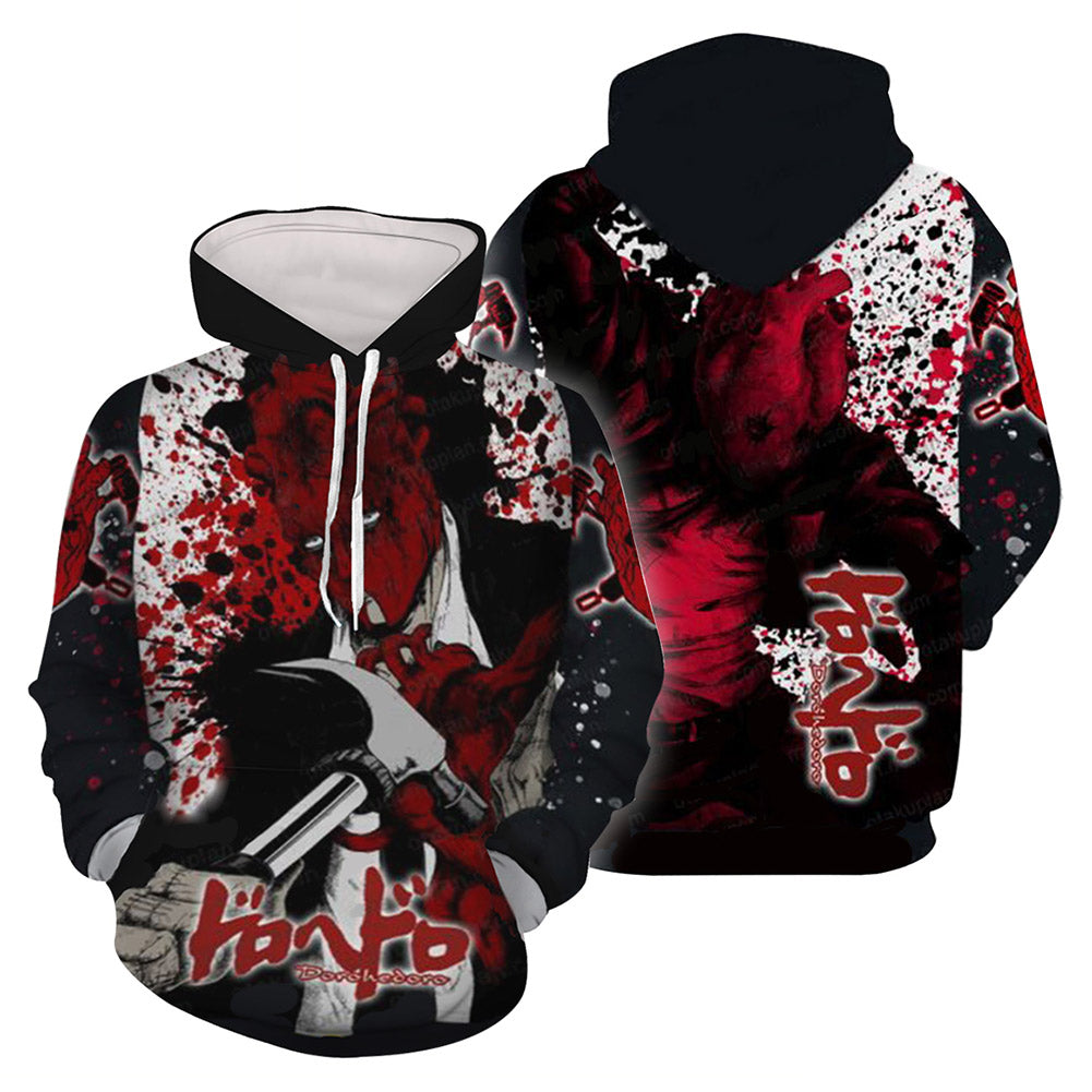 Anime Dorohedoro Sudadera 3D Impreso Cosplay Disfraz Halloween Carnaval Traje