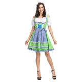 Halloween 3 Piezas Sexy Baviera Oktoberfest Chica de Cerveza Cosplay Mini Vestido para Adultos Femenino