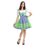 Halloween 3 Piezas Sexy Baviera Oktoberfest Chica de Cerveza Cosplay Mini Vestido para Adultos Femenino