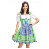 Halloween 3 Piezas Sexy Baviera Oktoberfest Chica de Cerveza Cosplay Mini Vestido para Adultos Femenino