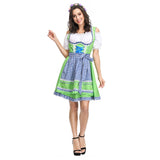 Halloween 3 Piezas Sexy Baviera Oktoberfest Chica de Cerveza Cosplay Mini Vestido para Adultos Femenino