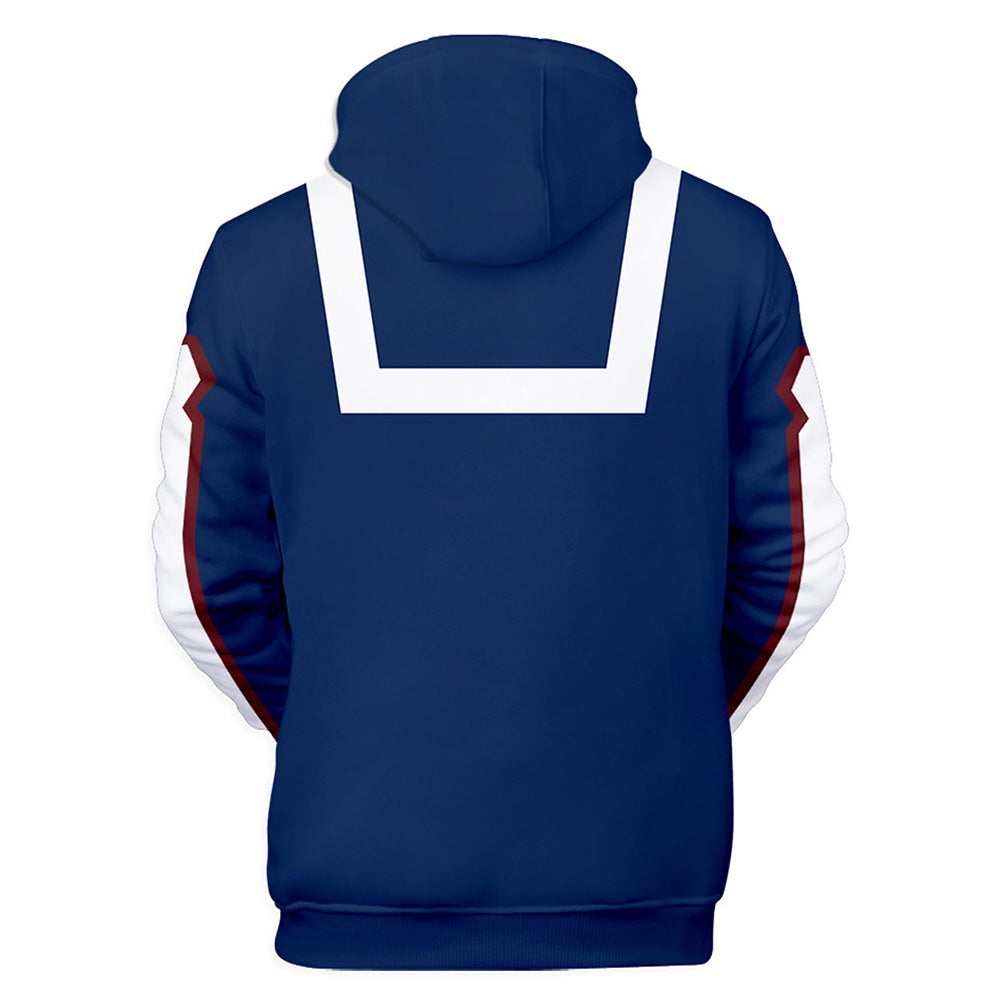 Anime My Hero Academia UA Conjunto de pantalones Sudadera con Capucha Estampada Unisex.