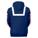 Anime My Hero Academia UA Conjunto de pantalones Sudadera con Capucha Estampada Unisex.