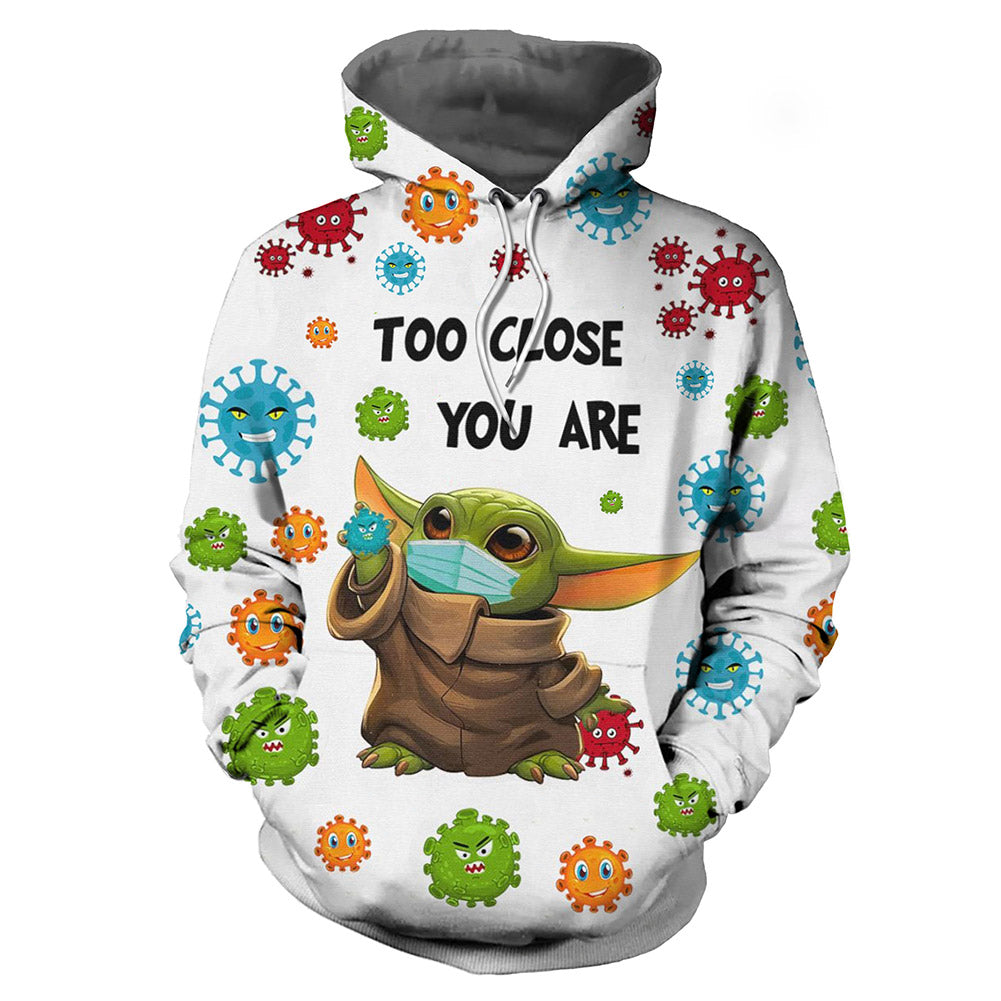 The Mandalorian Sudadera Baby Yoda Sudadera Estampada de Manga Larga Sudadera con Capucha Unisex