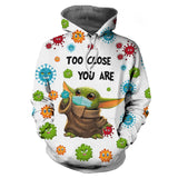 The Mandalorian Sudadera Baby Yoda Sudadera Estampada de Manga Larga Sudadera con Capucha Unisex