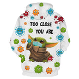 The Mandalorian Sudadera Baby Yoda Sudadera Estampada de Manga Larga Sudadera con Capucha Unisex