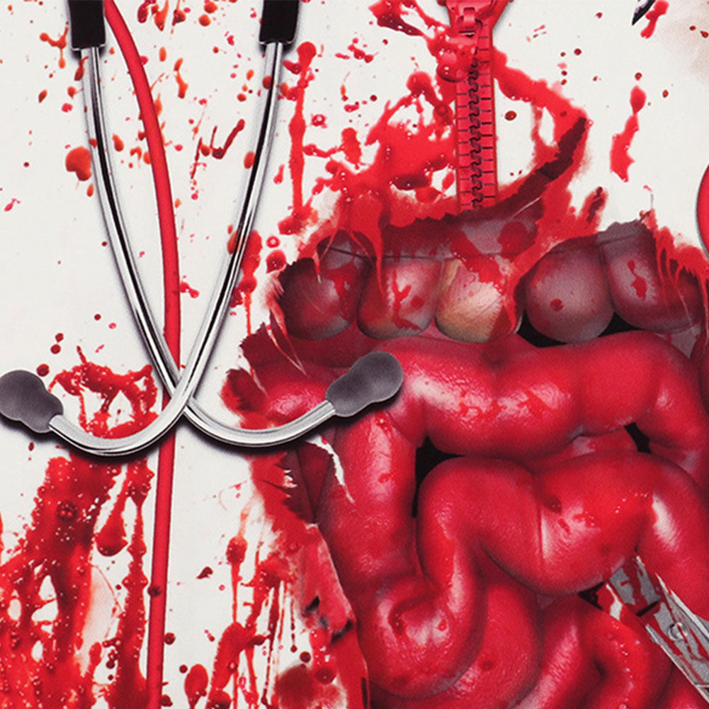 Halloween Zombi Muerto Camiseta Sangrienta de Enfermera Disfraz de Horror para Adultos Femenino