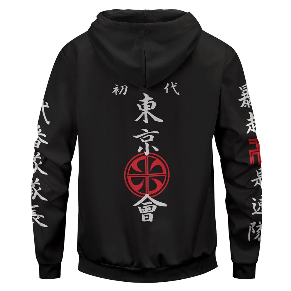 Anime Tokyo Revengers Sudadera 3D Impreso Cosplay Disfraz Halloween Carnaval hombre diario Traje