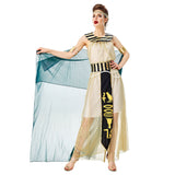 Halloween Reina Egipcia Cleopatra Disfraz Sexy Cleopatra Halloween Cosplay Vestido para Adultos Femenino