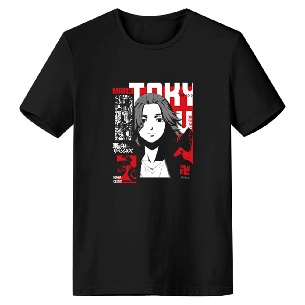 Anime Tokyo Revengers Sano Manjiro T-shirt Camiseta de manga corta 3D Impreso Cosplay Disfraz Halloween Carnaval Traje