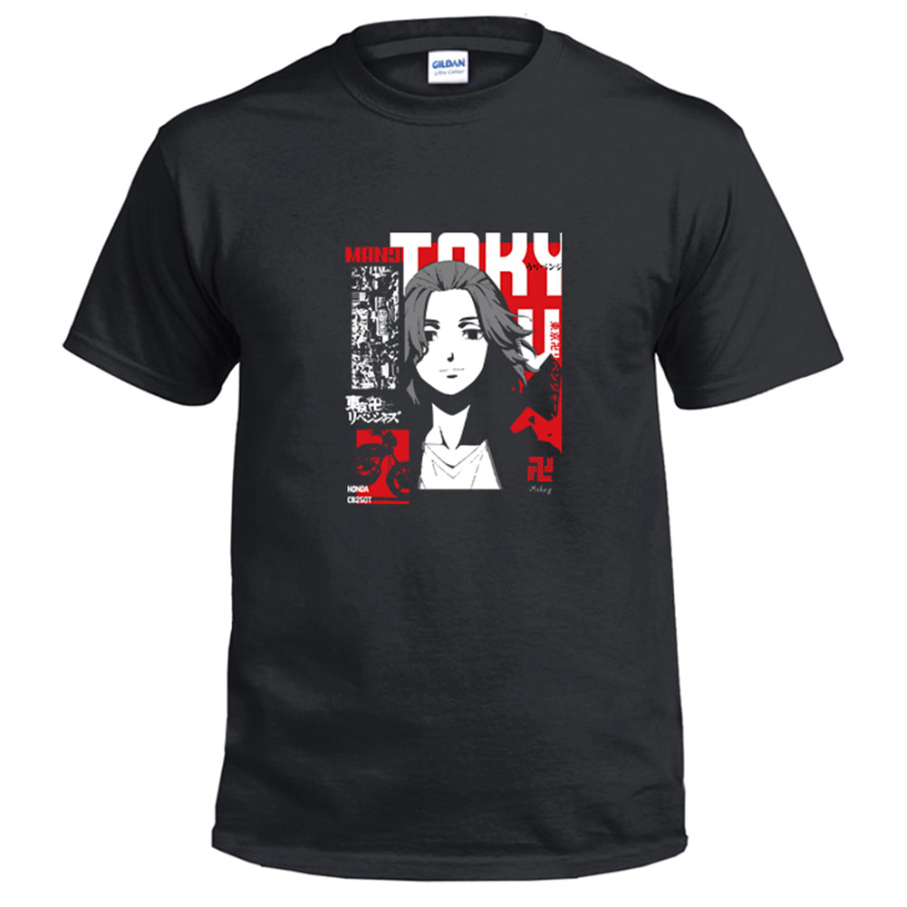 Anime Tokyo Revengers Sano Manjiro T-shirt Camiseta de manga corta 3D Impreso Cosplay Disfraz Halloween Carnaval Traje