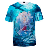 Juego Hololive Gawr Gura Cosplay Halloween T-shirt Camiseta corta 3D Impreso