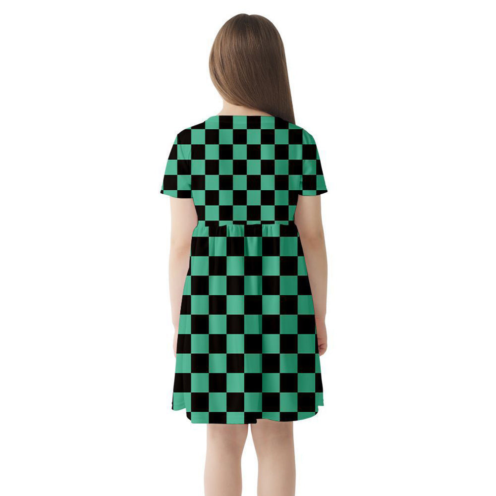 Anime Demon Slayer Kimetsu No Yaiba Kamado Tanjirou Niños vestido Cosplay Disfraz Halloween Carnaval