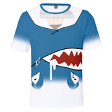 Juego Hololive Gawr Gura Cosplay Halloween T-shirt Camiseta corta 3D Impreso