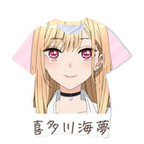 Anime My Dress-Up Darling Marin Kitagawa Camiseta Cosplay Navidad Fiesta 3D Impreso Casual