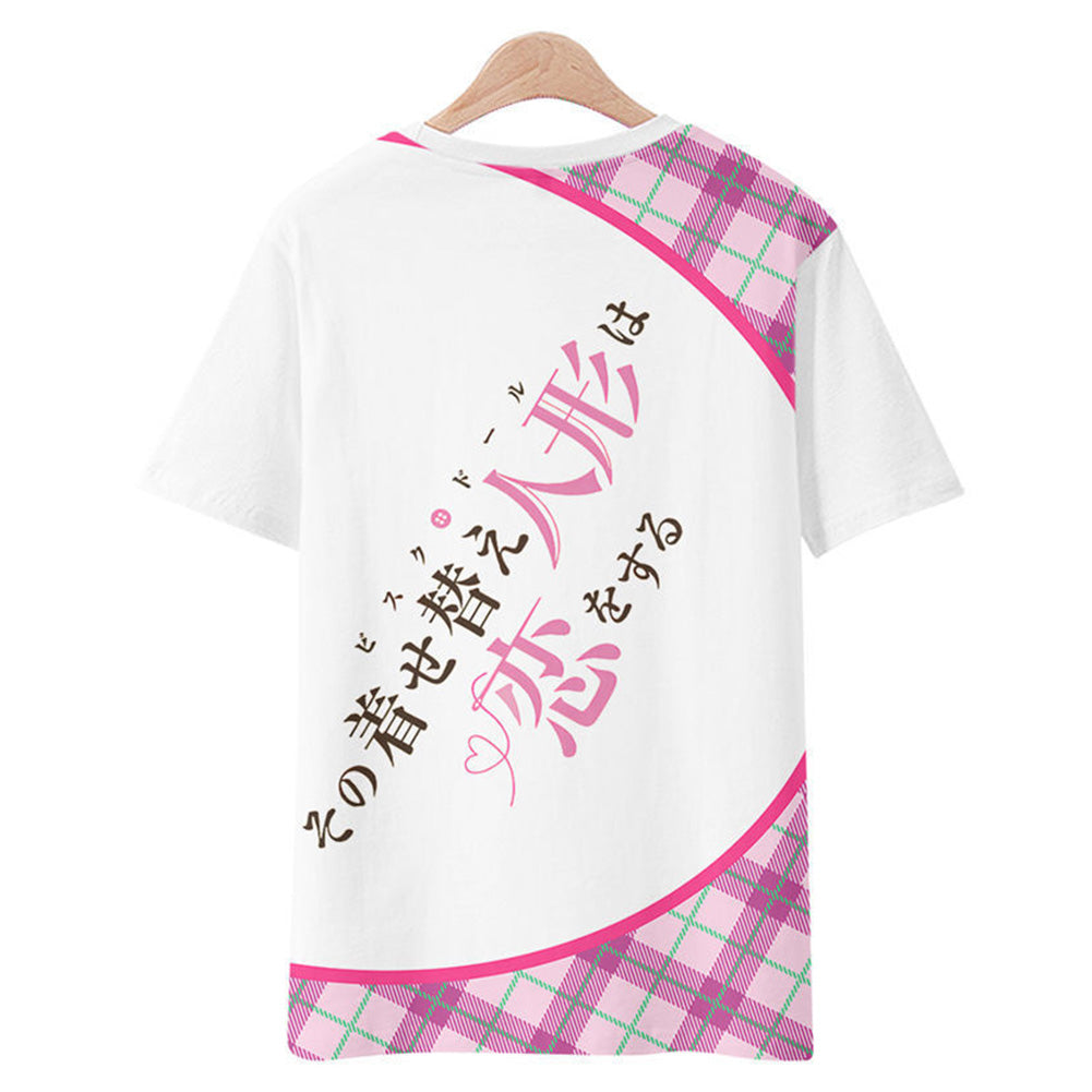 Anime My Dress-Up Darling Marin Kitagawa Camiseta Cosplay Navidad Fiesta 3D Impreso Casual