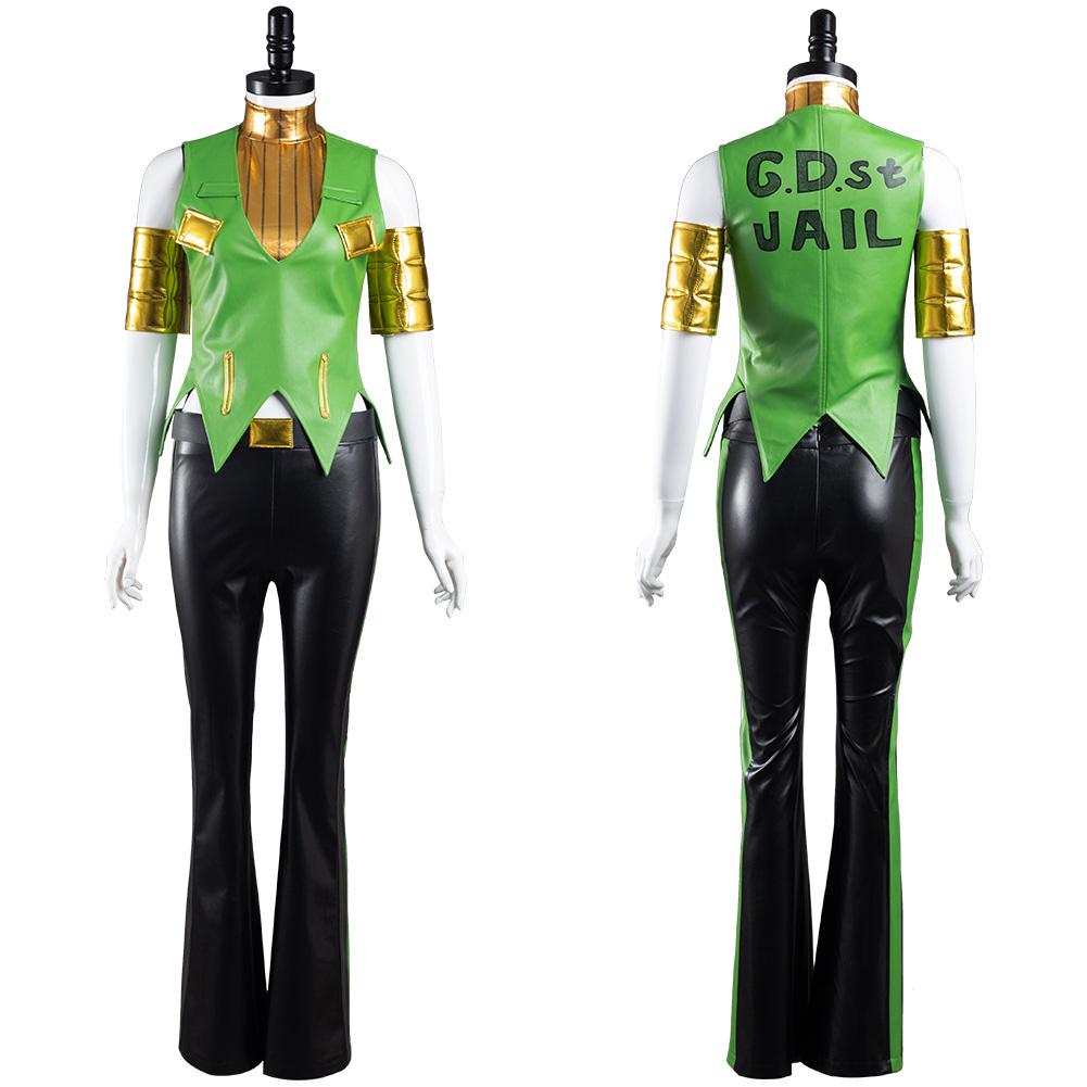 Anime JoJo‘s Bizarre Adventure Stone Ocean Hermes Costello Cosplay Disfraz Halloween Carnaval Traje