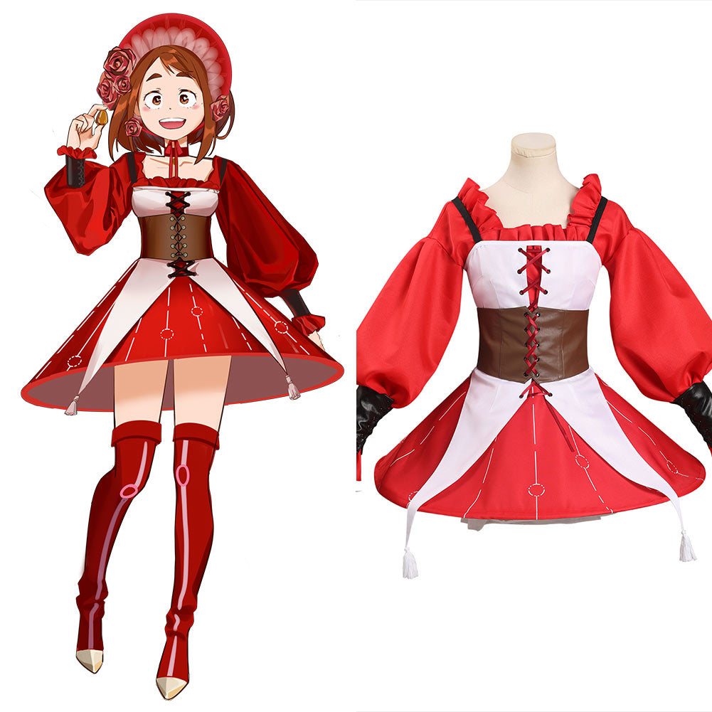 Anime My Hero Academia OCHACO URARAKA Cosplay Disfraz Traje Vestido Halloween Carnaval DISFRAZDEDIADEBRUJAS.ES®