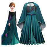 Anime Frozen Anna Niños Cosplay Disfraz Halloween Falda Vestido Capa Navidad Traje Per.