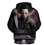 Película Halloween Sudadera Cosplay Fiesta Carnaval 3D Impreso