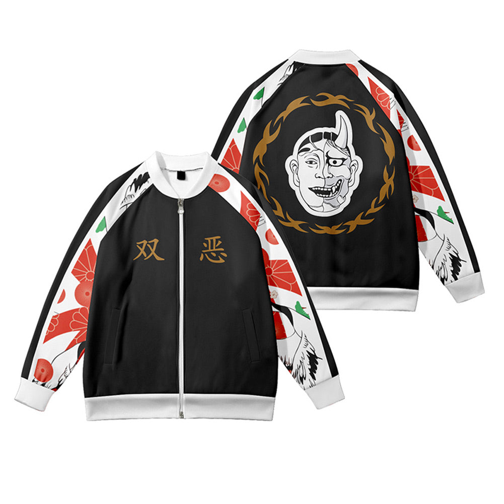 Anime Tokyo Revengers Kawada Soybean Cosplay Halloween Abrigo chaqueta de béisbol con cremallera Carnaval 3D Impreso