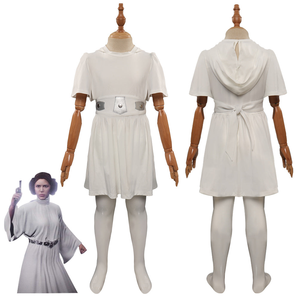 Película Star Wars Leia Cosplay Disfraz Niños Vestido Traje De Carnaval Halloween Fiesta DISFRAZDEDIADEBRUJAS.ES®