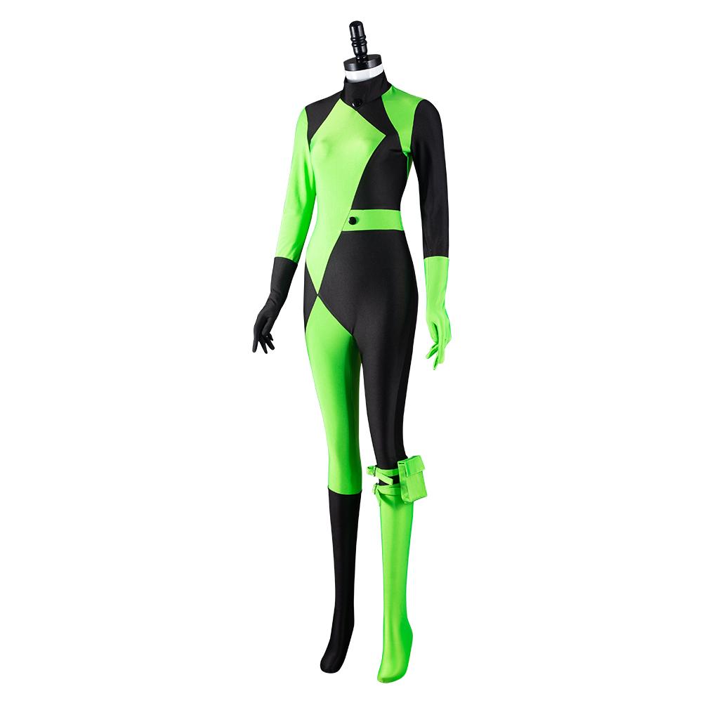 Anime Kim Possible Disfraz Shego Costume Cosplay Adultos Mono Halloween Carnaval Fiesta Traje