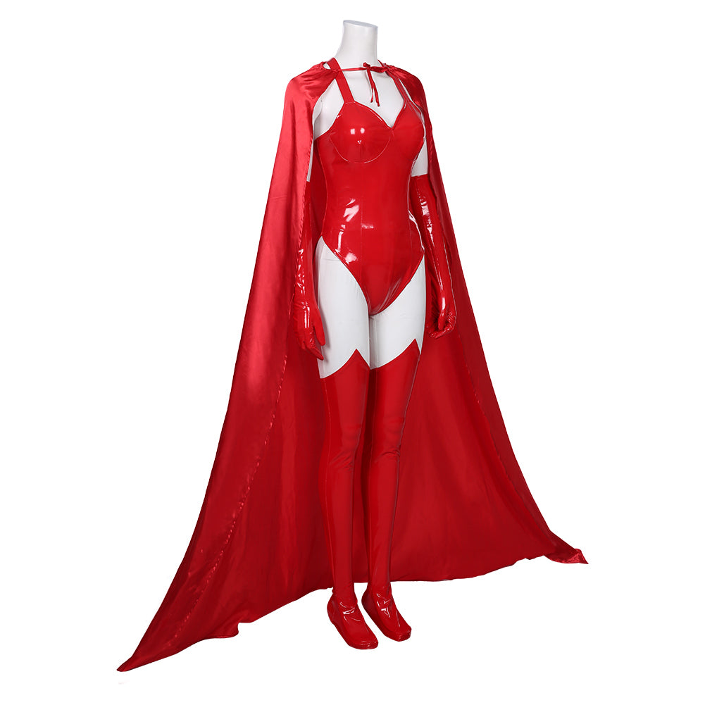 TV WandaVision Scarlet Witch Wanda Maximoff Cosplay Disfraz Halloween Fiesta Conjunto Carnaval Sensual