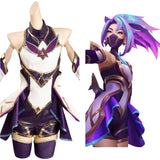 Juego League of Legends - Akali - Star Guardian Cosplay Disfraz Traje Vestido Falda Halloween Carnaval