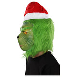 Película Máscara de látex casco Grinch Juego de roles sombrero de Navidad accesorios de Halloween fiesta cosplay decoración