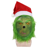 Película Máscara de látex casco Grinch Juego de roles sombrero de Navidad accesorios de Halloween fiesta cosplay decoración