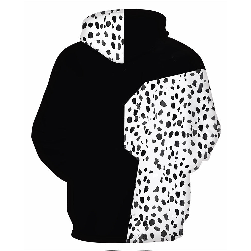 Película Cruella Sudadera 3D Impreso Cosplay Disfraz Halloween Carnaval Traje