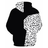 Película Cruella Sudadera 3D Impreso Cosplay Disfraz Halloween Carnaval Traje