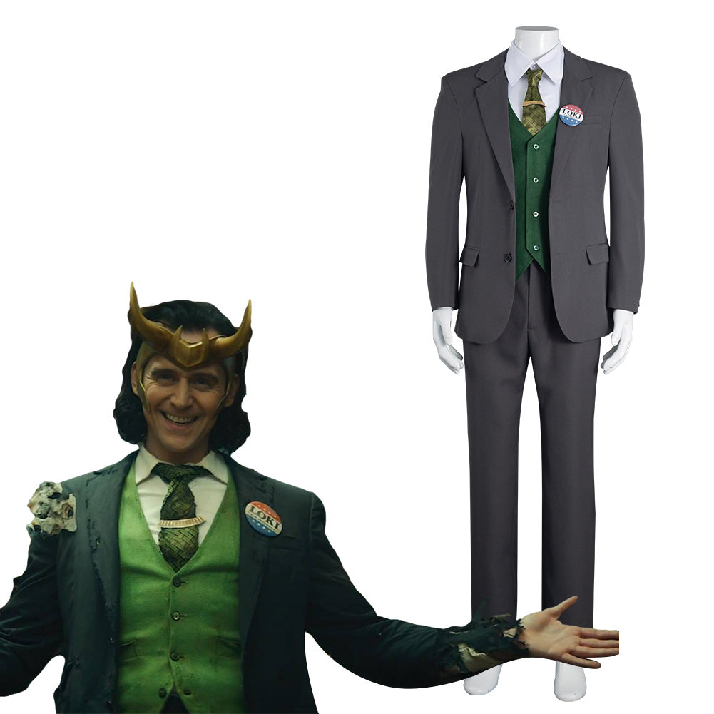 Series de Televisión Loki Uniforme Cosplay Disfraz Halloween Carnaval Traje